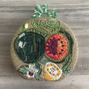 Anthropologie Embellished Fruit Clutch 🍉🍋